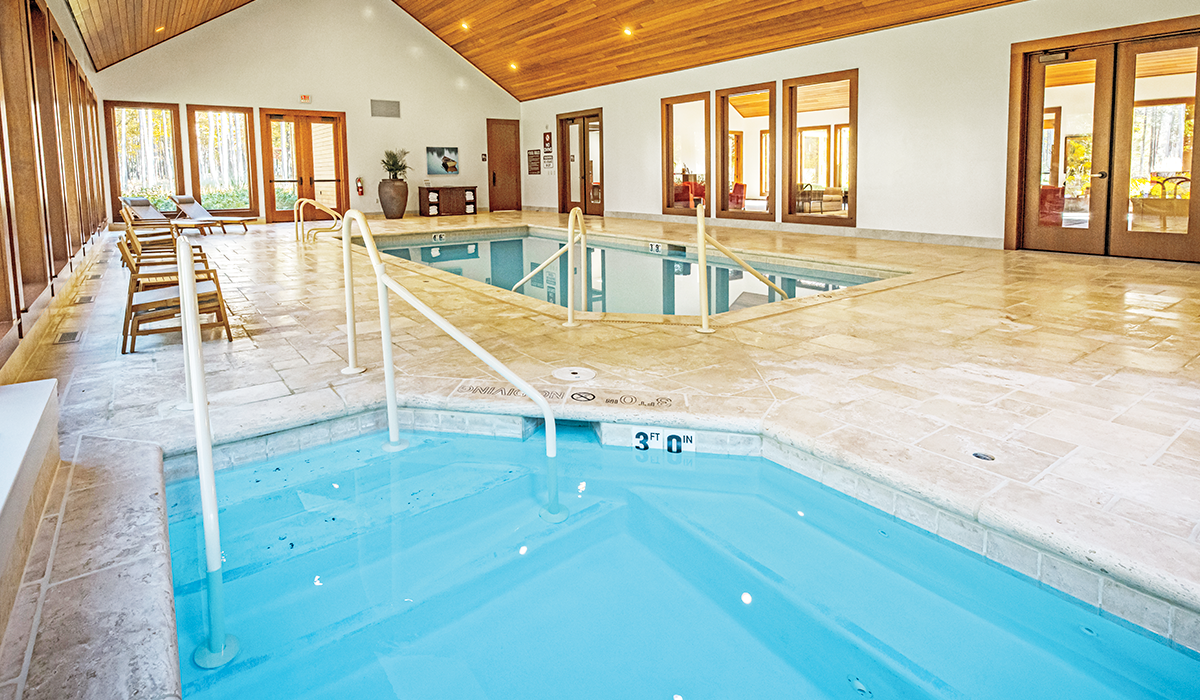 Swim some laps, take a pool class or relax in the hot tub.